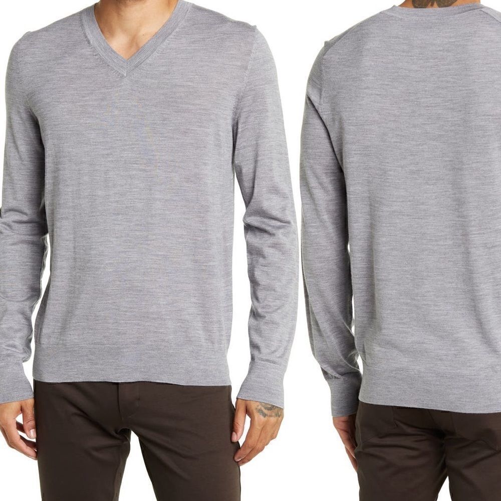 Theory Men’s V-neck  100% wool long sleeve solid sweater size XXL, NWT
